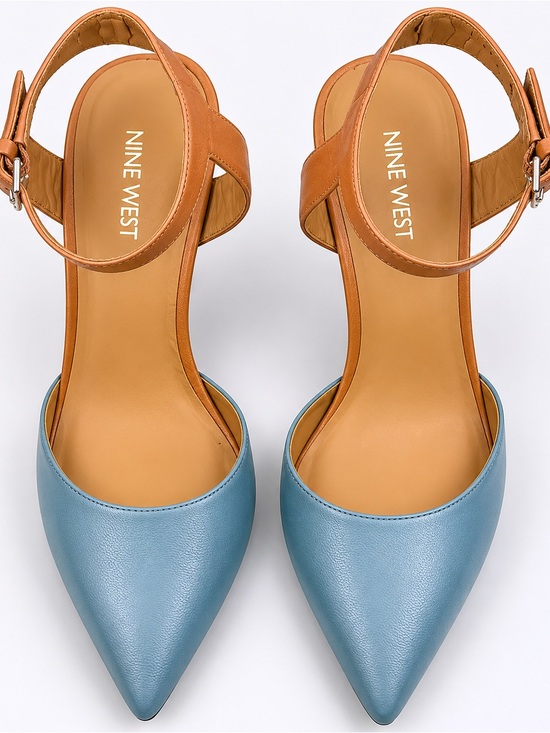 Nine West Shoes - Nine West Blue & Tan Pointed Toe Heels Size 7.5